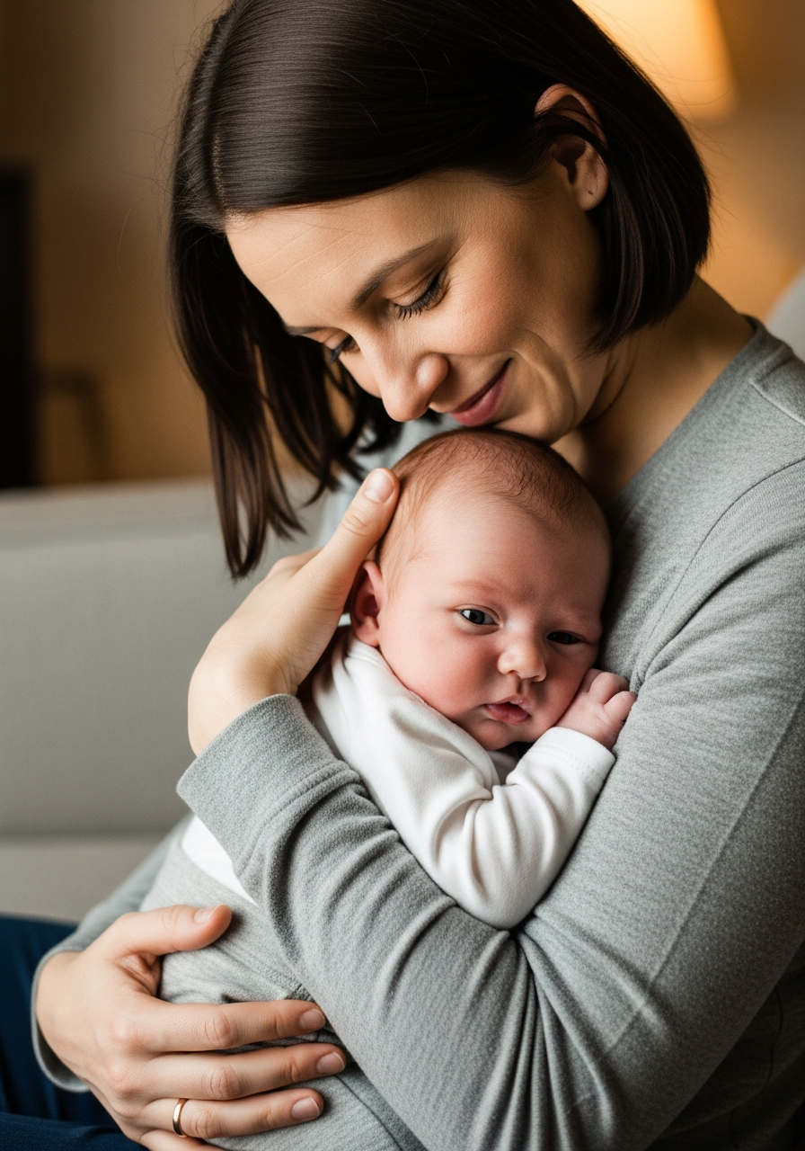 Parent holding their infant